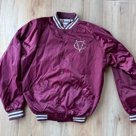 Cardinal Vidcon 9 Satin Bomber Varsity Jacket Size Large - Picture 2 of 9